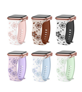 สายรัด<span class=keywords><strong>ล</strong></span>ายดอกไม้สำหรับนาฬิกาแอป<span class=keywords><strong>เปิ้</strong></span><span class=keywords><strong>ล</strong></span>ขนาด40มม. 44มม. 41มม. 49มม. 45มม. 38มม. 42มม. <span class=keywords><strong>ช</strong></span>ุดสร้อยข้อมือซิ<span class=keywords><strong>ล</strong></span>ิโคน iWatch ซีรีส์9 7 SE 6 8อั<span class=keywords><strong>ล</strong></span>ตร้า2 - Product Image 2