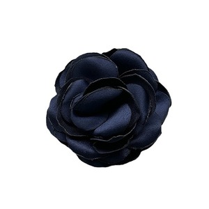Flor de tela con borde pulido de 5 cm, rosa camelia, accesorios de ropa hechos a mano, decoración para el cabello, zapatos y bolsos - Product Image 5
