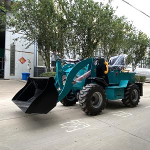1 Ton Mini <span class=keywords><strong>Skid</strong></span> Steer Loader 4WD roda pemuat listrik dengan pompa Motor Gearbox sistem sepenuhnya hidrolik untuk konstruksi - Product Image 5