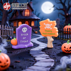 Juego de adornos de resina para Halloween, 5 uds., decoración de escritorio con forma de animal para decoración de fiesta de Halloween - Product Image 5