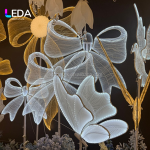 ฉากหลังโบว์ LED สไตล์โมเดิร์นโรแมนติกจากโรงงาน LEDA พร้อมไฟ LED แสงวอร์มไลท์ ปรับความสูงได้ ใช้ตกแต่งทางเดิน งานแต่งงาน งานวันเกิด - Product Image 4
