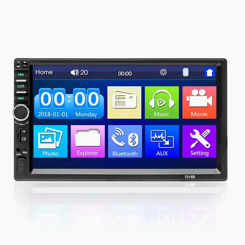 Radio con GPS para coche, reproductor Multimedia estéreo con pantalla táctil de 7 pulgadas, 2 Din, Mirror Link, FM, TF, MP5, Monitor