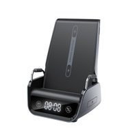 Support de charge sans fil magnétique avec sortie Type-C PD et QC3.0 15W, affichage de l'heure, design pliable pour smartphones