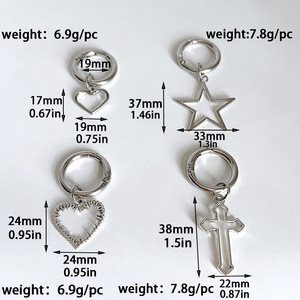 Venta al por mayor de metal recorte estrella de cinco puntas <span class=keywords><strong>Martin</strong></span> botas zapato hebilla Dulce Estrella fresca Cruz amor colgante zapatos accesorios colgantes - Product Image 4