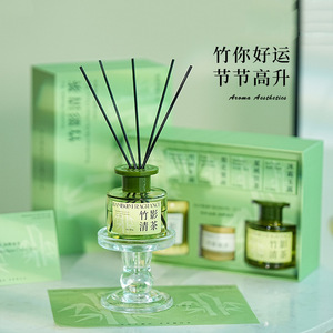 Boîte cadeau parfumée au thé d'ombre de bambou, bâtonnets d'encens, cadeau du Nouvel An chinois - Product Image 1