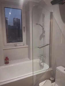 Schermo <span class=keywords><strong>doccia</strong></span> in vetro con design divisorio per vasca da bagno - Product Image 5