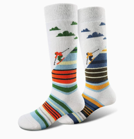 Chaussettes de ski professionnelles, styles longs et courts, épaisses, à fond en tissu éponge, en Spandex/Polyester/Coton, respirantes, adaptées à l'automne et à l'hiver, chaudes