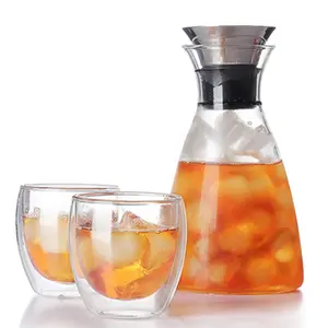 Hand-Made Hittebestendige Food Grade Hoge Borosilicaatglas Water Pitcher Water Jug