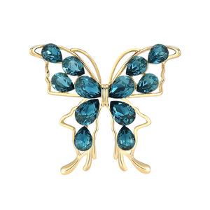 Broche Rosa Azul para Mulheres, Luxo Leve e Sofisticado, Cheio de Zircônias, Elegante, Clássico, Luxuoso e Individual, Wit - Product Image 5