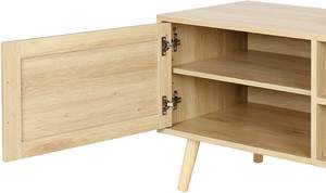 <span class=keywords><strong>Meuble</strong></span> TV moderne en rotin, centre de divertissement de luxe en bois avec tiroirs de rangement pour décoration de salon bohème - Product Image 4