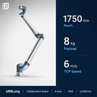 Robot collaboratif en aluminium UR8long - 350W 12/24V pour applications de préhension et d'assemblage