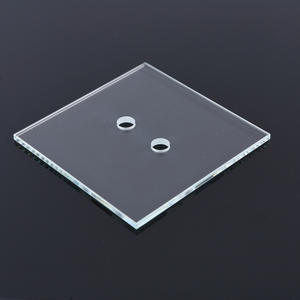 Puertas de vidrio templado de alta calidad al por mayor de fábrica con agujeros redondos para escaleras de baño y decoración al aire libre - Product Image 3