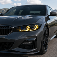 Ensemble de phares LED BK pour BMW Série 4 2020-2026, yeux dorés, DRL Spoon, projecteur laser bicolore, Plug and Play