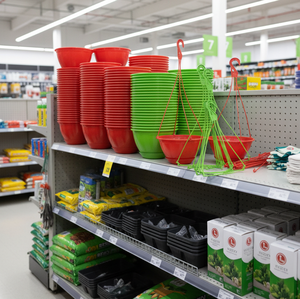 Pots de fleurs suspendus en plastique colorés avec crochets pour une utilisation en intérieur et en extérieur, design minimaliste moderne, petite taille - Product Image 5