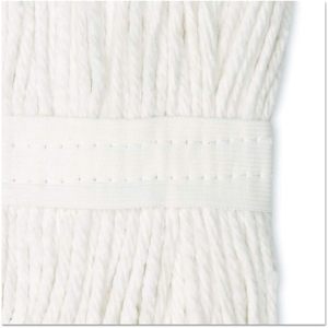 Boardwalk 2024CCT Cut-End Wet <b>Mop</b> Head No. 24 White <b>Microfiber</b> Cotton Adjustable Handle for Home Usage 12/Carton - Product Image 2