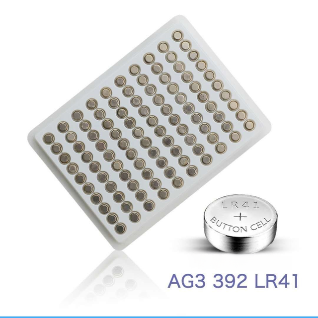 Alkaline Button Cell 1.5v Lr41 Ag3 Battery for Toys Metal Silver Lithium Cell Smart Watch Battery Replacement Coin Cell