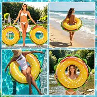 Aufblasbarer Hamburger-Schwimmring für Erwachsene & Kinder, verdicktes, umweltfreundliches PVC, auslaufsicherer Pool-Schwimmreifen