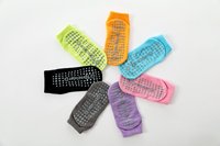 Chaussettes personnalisables pour enfants Trampoline Grip Youth Crew Hauteur pour la saison d'automne avec Logo inférieur Position Park Trampoline Accessoire
