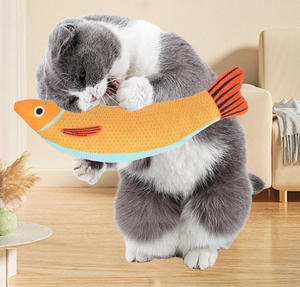 Weiches Baumwolltuch Fisch-Imitat Haustier-Spielzeug, Beißstab für Kätzchen, Selbstbeschäftigung für Katzen im Innenbereich - Product Image 2