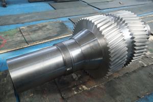 Eje de Engranaje de Acero Forjado de Gran Tamaño, Doble Helicoidal y Espiga, para Piezas de Transmisión - Product Image 3