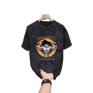 เสื้อยืดผู้ชายอินเทรนด์ INS แขนสั้นซักได้แขนสั้นพิมพ์ลายสไตล์ย้อนยุคอเมริกันฤดูร้อน - Product Image 5