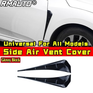 1 Par de Cubiertas Decorativas Universales de Ventilación Lateral para Guardabarros de Coche, de Fibra de Carbono Negra, Adhesivos Decorativos para Ventilación Lateral - Product Image 3