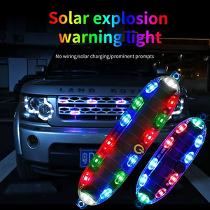 Nueva luz estroboscópica Solar para coche con interruptor LED advertencia luz intermitente de seguridad lámpara de señal automática para motocicleta coche <span class=keywords><strong>RV</strong></span> camión bicicleta - Product Image 3
