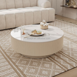 AIYI, nuevo diseño, mesa de centro de té blanco de lujo, madera maciza de Color <span class=keywords><strong>Natural</strong></span> para sala de estar, muebles para el hogar - Product Image 1