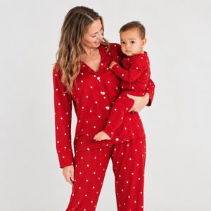 Ensembles assortis maman et moi, personnalisation, tenues assorties pour la famille, pyjamas classiques à manches longues, 100% fibre de bambou, fabricant - Product Image 3