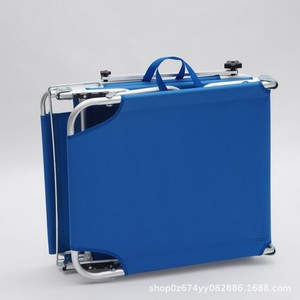 Self-Owned Outdoor <b>Folding</b> Sun Lounger Royal Blue Aluminum Alloy Frame 190x57x26.5cm Camp <b>Bed</b> Lounge Chair - Product Image 2