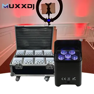 6X18W Rgbwa + Uv 6in1 S6 Led Par Licht Batterij Uplight Draadloze Dmx Wifi Remote Dj Lichten Voor Nachtclub Bruiloft Bruiloft