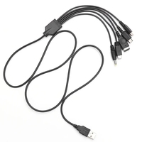 Câble de chargeur USB 5 en 1 pour Nintendo DS Lite/Wii U/New 3DS XL,3DS XL,2DS,DSi XL,NDS/GBA SP(gameboy advance sp),PSP 1000 2000