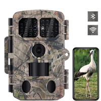 Caméra de surveillance de la faune BSTCAM 4K 48M WiFi avec contrôle par application, grand angle 120°, portée IR 85 pieds, détection de mouvement IR, pour extérieur
