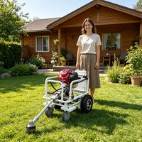 Débroussailleuse à roues télécommandée en gros, hauteur de coupe réglable 30 cm, pour l'élimination de l'herbe dans les jardins et cours résidentielles