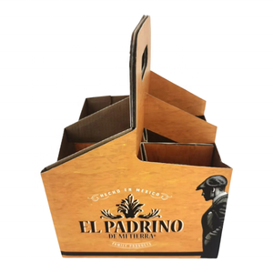 Hộp carton đựng 6 lon bia in ấn tùy chỉnh bán buôn có tay cầm, dùng để trưng bày và vận chuyển - Product Image 5