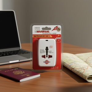 Adattatore di alimentazione universale Wisdomup, ingresso 100-240V, uscita 5V/2A con protezione da sovraccarico per uso in viaggio - Product Image 2