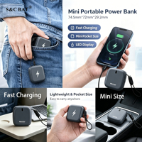 Batterie externe portable 10000mAh 22.5W en gros, avec logo personnalisé, charge rapide, pour cadeaux mobiles, commande en gros, OEM