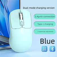 M281 Mouse Gaming Ergonomis 2.4G BT Dual-Mode Nirkabel Orientasi Tangan Kanan Optik Isi Ulang Koneksi USB Type-C Plastik