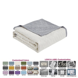 Plaid Mecrofiber 576F Quilt Queen King Size Moisture Wicking Anti Static All Season <strong>Bedspread</strong> <strong>Double</strong> Color Size - Product Image 5