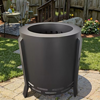 Brasero moderne de haute qualité sans fumée, à bois, portable, pour usage extérieur et intérieur, construction thermolaquée, prêt pour les fêtes