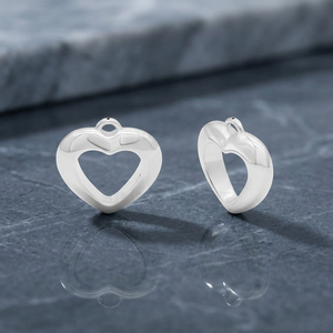 Ciondolo a Cuore Aperto Tridimensionale in Argento Placcato 925 per Donna, Prezzi Finesse - Product Image 3