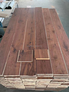 3 Mm Top Nằm Tự Nhiên Óc Chó Gỗ Cứng Sàn Tay Scraed Bề Mặt Màu Đen Óc Chó Thiết Kế Sàn Gỗ - Product Image 2