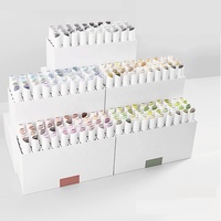Ensemble de stylos marqueurs numériques à double pointe STA personnalisés, 200 couleurs, art graphique, esquisse, pinceau, à base d'alcool, dessin artistique
