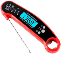 Termometer suhu daging BBQ, alat masak Digital LCD tahan air kontroler temperatur higrometer plastik peralatan memasak dapur rumah tangga