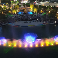 Fontaines musicales pour grands projets, installation en lac, équipement pour événements urbains, spectacle d'éclairage musical et d'eau, fontaine flottante