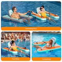 FBSPORT Flotteur de piscine gonflable sur mesure en tissu, flotteur de piscine gonflable OEM avec auvent