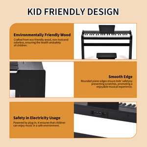 Kerid Trẻ Em Bằng Gỗ <span class=keywords><strong>49</strong></span> Key Mini Woodgrain Nhạc Cụ Đàn Piano Giáo Dục Học Tập Quà Tặng Đồ Chơi Cho Trẻ Em Chàng Trai Và Cô Gái - Product Image 4