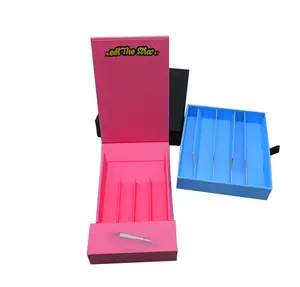 कस्टम लोगो हस्तनिर्मित स्लाइड ड्रॉअर 5 पैक पेपर बॉक्स लक्जरी पैकेज सिगरेट पैकेजिंग बॉक्स