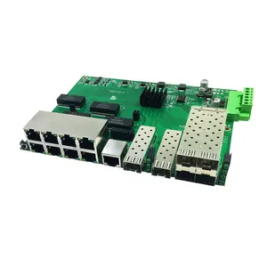 4 5 6 8 16 24 Port Pabrik OEM 100/1000M Ethernet Hub Switch Modul Gigabit PoE Switch Papan PCB