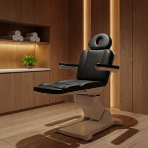 KISEN Electric <b>Portable</b> Adjustable Beauty Salon Facial Bed Professional PU Leather Head Spa Massage <b>Table</b> Tattoo Bed - Product Image 1
